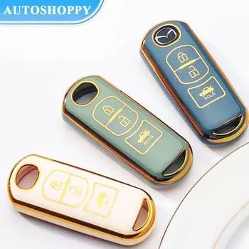 Новый мягкий чехол для дистанционного ключа из ТПУ для Mazda 2 3 6 Atenza Axela Demio CX-5 CX5 CX-3 CX7 CX-9 2015 2016 2017 2018 2019 аксессуары 2 Buttons красный