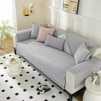 Новый мягкий чехол для дивана из синели для гостиной, однотонный диван, подушка, коврик, защитные чехлы для дивана, толстое полотенце для стула, домашний декор 70x70cm 1pcs