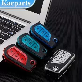 Новый мягкий чехол для ключей из ТПУ, полное покрытие для Toyota Highlander RAV4 Izoa CHR Levin Camry Corolla reiz, защитный чехол с 3 кнопками красный