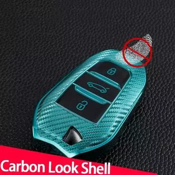 Новый мягкий чехол для ключей из ТПУ, полное покрытие для Peugeot 308 408 508 2008 3008 4008 5008 Citroen C4 C4L C6 C3-XR аксессуары Smart Shell красный