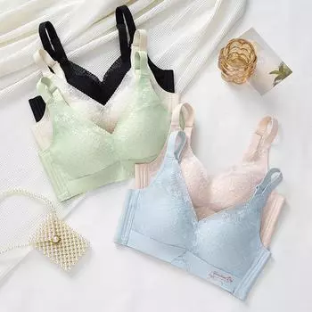 Новый мягкий кружевной тонкий бумажный стаканчик без стали тонкий дышащий хлопковый немагнитный сборчатый сексуальный чехол для бюстгальтера 75B чёрный