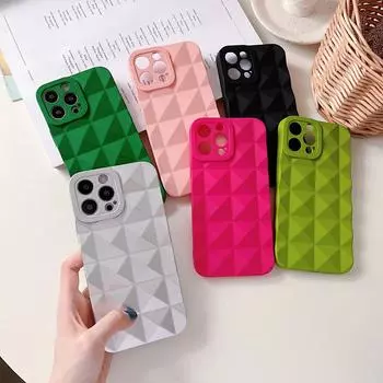 Новый мягкий силиконовый чехол с бриллиантами для Iphone 13 12 11 Pro Max, простая задняя крышка для Iphone 11 12 13, модные шикарные чехлы For iPhone 12 Pro чёрный