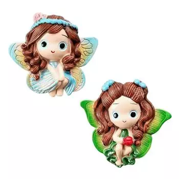 Новый мультфильм милый цветок фея ангел ребенок смола личность дизайн холодильник наклейки для дома липкие заметки украшения
