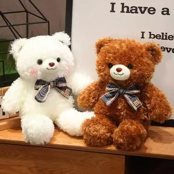 Новый мультфильм милый маленький медведь кукла плюшевая игрушка плюшевый медведь кукла бабочка медведь подарок на день рождения 38cm