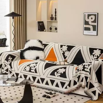 Новый мультяшный диван-полотенце из шенилла, подушка для дивана, всесезонный универсальный чехол для дивана, устойчивый к царапинам от кошек, противоскользящая подушка 180*130cm