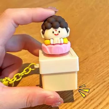 Новый мультяшный милый Будда Merit +1 брелок для снятия стресса мультяшный Будда со звуком и светом офисная декомпрессия игрушка сумка брелок 1pc