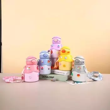 Новый мультяшный персонаж, чашка-термос из нержавеющей стали, переносной детский чайник с замком 500ml