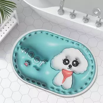 Новый мультяшный смайлик 3D расширяющийся пузырь визуальный стерео дренажный коврик туалет кухня ванная комната нескользящий быстросохнущий 40 * 60cm