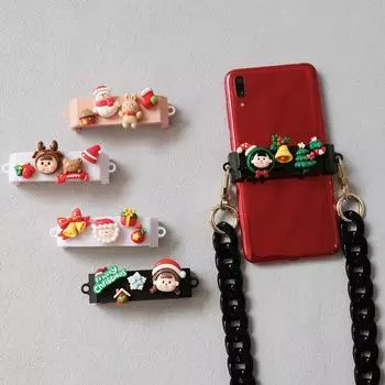 Новый мультяшный универсальный милый рождественский ремешок с конфетами, задний зажим для подвешивания шейного ремня, шнур через плечо, чехол для телефона, задний кронштейн, зажим 7.6CM