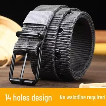 Новый мужской черный ремень с пряжкой-булавкой High-End Trendy 120cm