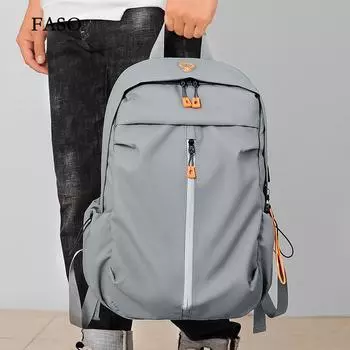 Новый мужской деловой дорожный рюкзак, модный компьютерный рюкзак, большая вместимость, портативная школьная сумка для средней школы серый