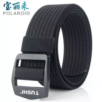 Новый мужской холст ремень повседневный молодежный студенческий ремень японская пряжка брючный ремень корейский стиль плетеный 120cm чёрный