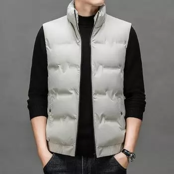 Новый мужской легкий и тонкий пуховый жилет, весенне-осенняя мужская майка, нестираемый пуховик, куртка на плечах, осенняя мужская куртка 5XL