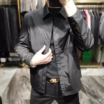 Новый мужской пиджак с лацканами, однотонный, простой, деловой, универсальный, тонкий, большого размера, в корейском стиле, красивый, модный, топ M