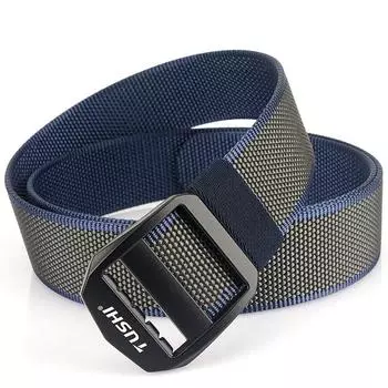 Новый мужской ремень для поездок на работу с автоматической пряжкой из нейлона, универсальный двухслойный толстый ремень для отдыха на природе 120cm