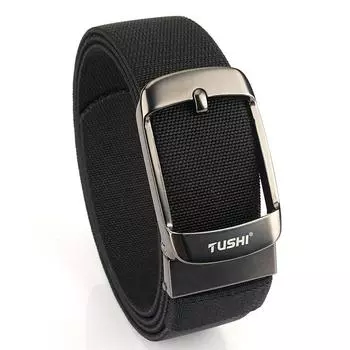 Новый мужской ремень для поездок на работу с автоматической пряжкой из нейлона, универсальный двухслойный толстый ремень для отдыха на природе 120cm