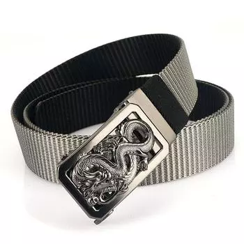 Новый мужской ремень для поездок на работу с автоматической пряжкой из нейлона, универсальный двухслойный толстый ремень для отдыха на природе 120cm