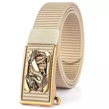 Новый мужской ремень для поездок на работу с автоматической пряжкой из нейлона, универсальный двухслойный толстый ремень для отдыха на природе 120cm