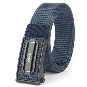 Новый мужской ремень для поездок на работу с автоматической пряжкой из нейлона, универсальный двухслойный толстый ремень для отдыха на природе 120cm