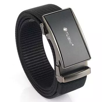 Новый мужской ремень для поездок на работу с автоматической пряжкой из нейлона, универсальный двухслойный толстый ремень для отдыха на природе 120cm красный