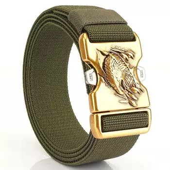 Новый мужской ремень для поездок на работу с автоматической пряжкой из нейлона, универсальный двухслойный толстый ремень для отдыха на природе 125cm