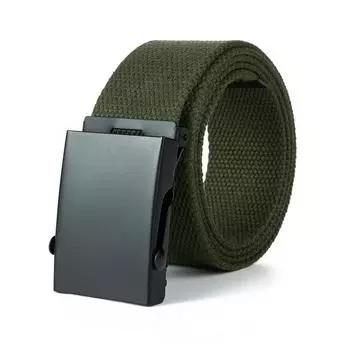 Новый мужской ремень Новая мода Унисекс Поясной ремень Джинсы Мужской Повседневный Роскошный Холст 3,8 см Лента Поясной ремень Ceinture Femme 120cm зелёный