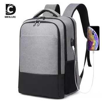 Новый мужской рюкзак большой емкости из ткани Оксфорд, сумка на плечо, деловой компьютерный рюкзак, дорожная сумка светло-серый