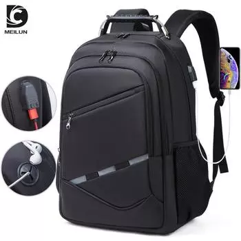 Новый мужской рюкзак, подарок, мужской деловой рюкзак, многофункциональный USB-рюкзак, большая вместительная компьютерная сумка синий