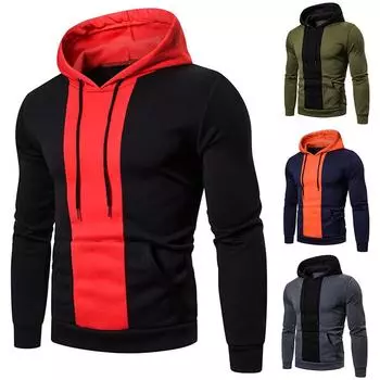 Новый мужской свитер модный повседневный свободный свитер с капюшоном XXL темно-синий