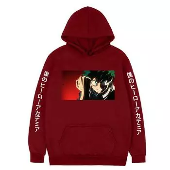 Новый мужской свитер с длинными рукавами и капюшоном с принтом в виде периферийного узора XS красный