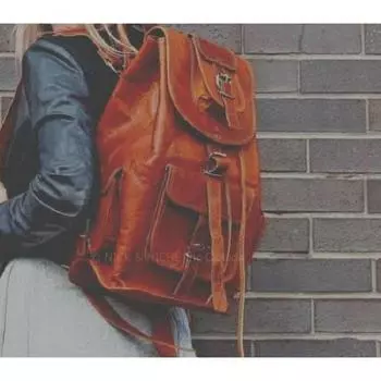 Новый мужской винтажный рюкзак из натуральной кожи для ноутбука, рюкзак, сумка-портфель 16 X 8 X 7 in коричневый