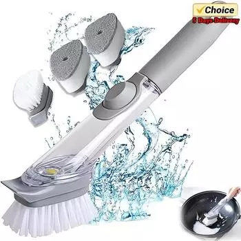 Новый набор для мытья посуды, мыло без царапин, щетка для мытья посуды, губка для чистки кухни, щетка для чистки кастрюль, посуды, раковины, в комплекте