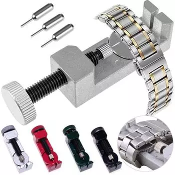 Новый набор для снятия штифта ремешка инструмент для ремонта звеньев металлический браслет регулируемый ремешок для часов красный