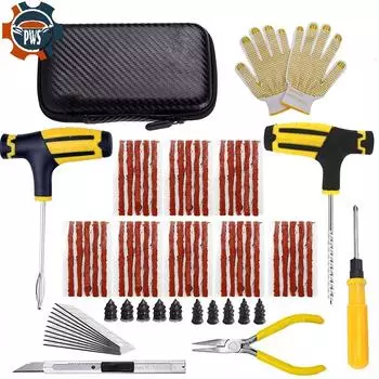 Новый набор инструментов для ремонта автомобильных шин, инструмент для шипования, заглушка для прокола шин автомобиля, плоскогубцы с игольчатым носом, вакуумная пленка, футляр для хранения гвоздей EVA