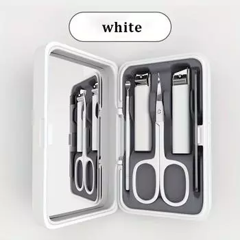 Новый набор кусачек для ногтей, домашние кусачки для ногтей, высококачественные кусачки для ногтей, профессиональные кусачки для ногтей, портативные инструменты для ремонта ногтей белый