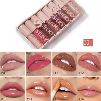 Новый набор помад Pudaier, зеркальная увлажняющая помада, не легко выцветает, блеск для губ, уход за губами, глазурь для губ 1