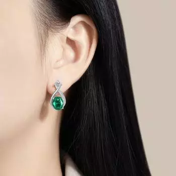 Новый набор серег Star Stone Advanced Irregular S-образной формы Exaggerated Color Treasure Earrings