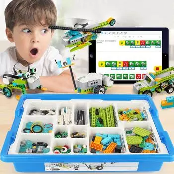 Новый набор Wedo 2.0 Core Set Robotics Steam Boxed Kit, совместимый с 45300 We-do Building Blocks, обучающие игрушки своими руками, рождественские подарки