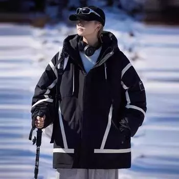 Новый национальный стандарт 90% белый утиный пух, новая высококачественная куртка-пуховик с капюшоном, повседневная куртка для отдыха на открытом воздухе для пар, простая и модная M