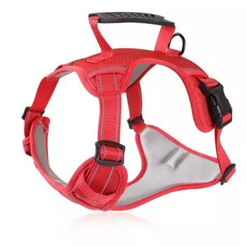 Новый нагрудный ремень для домашних животных, взрывозащищенный, для больших собак, на грудь и спину, светоотражающий поводок для собак S