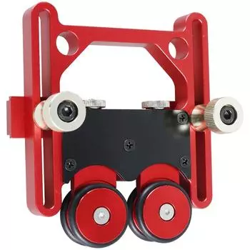 Новый направляющий ролик из алюминиевого сплава для одностороннего настольного пильного станка с регулируемым направляющим роликом, противооткатная направляющая пластина красный