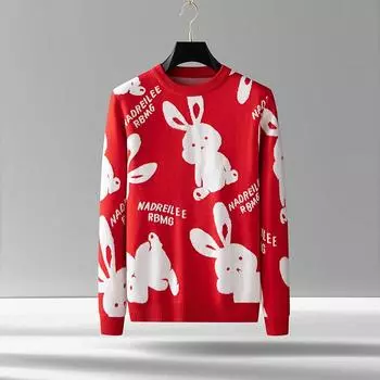 Новый наряд для влюбленных Весна и Осень Трикотажный свитер M