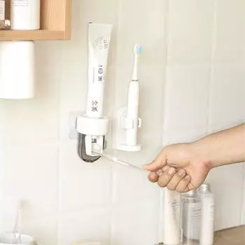Новый настенный автоматический дозатор зубной пасты, держатель для ленивых зубных паст без перфоратора, пылезащитные аксессуары, держатель для зубной пасты