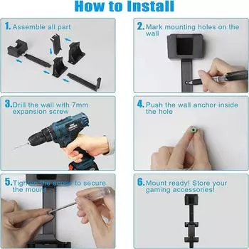 Новый настенный держатель для контроллеров PS5/PS4/Xbox ONE/Series X/Switch, пульта дистанционного управления