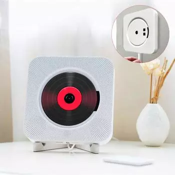 Новый настенный сабвуфер Bluetooth HiFi CD-плеер с динамиком для дородового образования, пульт дистанционного управления музыкой FM-радио AUX Stereo белый