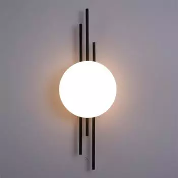 Новый настенный светильник Led Simple Modern Night Lamp Minimalist Спальня Гостиная Фоновый настенный светильник 8W&Tricolor dimming&AC185-235V чёрный