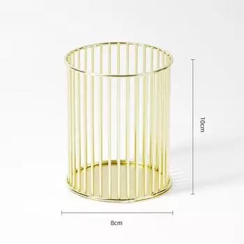 Новый настольный держатель для ручек INS, офисный школьный футляр для хранения, металлический, золотой, розовый, золотой ящик, настольный органайзер для карандашей, домашний декор, для хранения макияжа