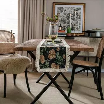 Новый настольный флаг, жаккардовый цветок, американская кисточка, украшение для вечеринки, американское украшение, чехол для крыльца, хлопок, конопля 30x45cm(1pc)