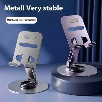 Новый настольный металлический держатель для телефона, универсальный складной многофункциональный вращающийся держатель из алюминиевого сплава для мобильных телефонов и планшетов фиолетовый
