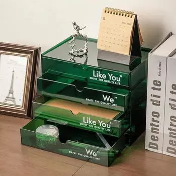 Новый настольный прозрачный ящик для хранения файлов, ящик для хранения файлов, спальня, кабинет, накладной шкаф для хранения, домашний офис